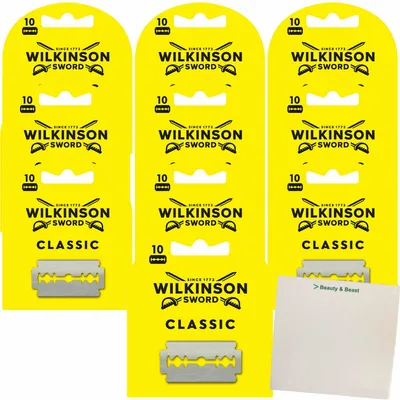 Produktbild von Wilkinson Sword Classic Rasierklingen VPE (10x10St Packung) + usy Block