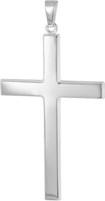 Produktbild von trendor 51953 Kreuz-Anhänger für Männer Weißgold 585 (14 Kt) 39 mm