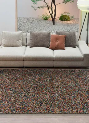 Produktbild von ATTICGO Hochflorteppich YEBEL Abstrakt in Mehrfarbig, 120x170 cm