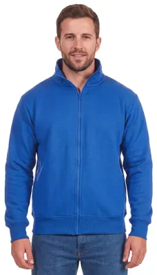 Produktbild von Mivaro Herren Sweatjacke Zipper Basic ohne Kapuze – Stehkragen Sweatshirt Jacke mit Reißverschluss aus Baumwolle - Regular Fit - Zipper Hoodie Look