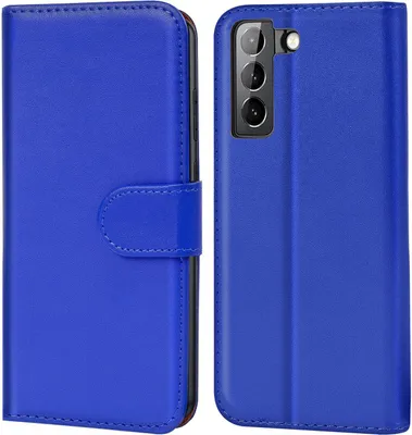 Produktbild von Conie Klapp Tasche für Samsung Galaxy S21 FE Kartenfach Rundumschutz Hülle in Blau