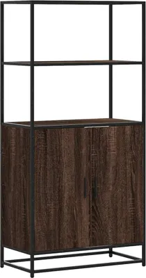 Immagine prodotto di Credenza Rovere Marrone 68x35x139 cm Legno Multistrato Metallo