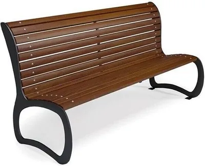 Produktbild von Stadtbank Bank Gartenbank Parkbank Sitzbank Stahl Holz 183cm Braun Palisander