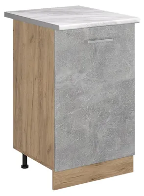 Zdjęcie produktu dla Szafki kuchenne Vicco R-Line Beton/Dąb goldkraft 50 cm blat roboczy Marmur, Model 70321