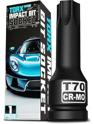 Immagine prodotto di Punta Torx T70, attacco da 1/2 pollice, lunghezza 78 mm, acciaio cromo-molibdeno