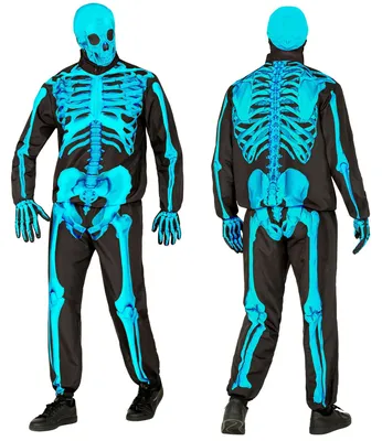 Produktbild von Skelett Kostüm Erwachsene W WIDMANN MILANO Halloween Party Outfit Größe M
