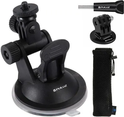 Zdjęcie produktu dla Puluz car windshield mount for sports cameras (including Osmo Action 5 Pro, Insta360 X5)