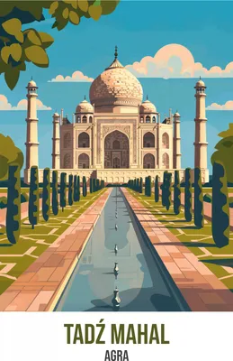 Produktbild von Plakat 50x70cm Taj Mahal