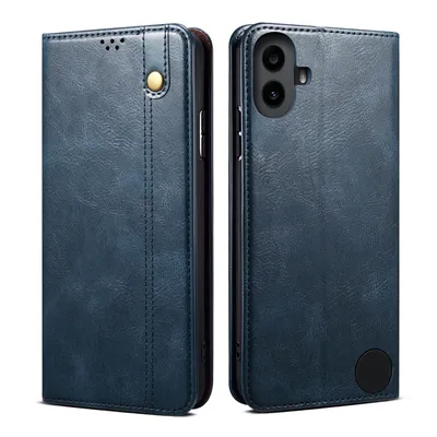 Produktbild von Hülle für Nothing CMF Phone 1 Leder Brieftasche Schutzhülle mit Standfunktion Blau