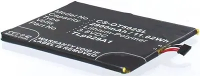 Produktbild von Akku für Alcatel TLP029A1 Li-Pol 3,8 Volt 2900 mAh schwarz.