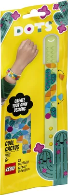 Image de LEGO 41922 DOTS Kit de bricolage bracelet cactus pour enfants, kit pour fabriquer un bracelet pour enfants