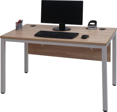 Immagine prodotto di Scrivania HWC-E94, scrivania per ufficio 120x60cm ~ bianco-naturale