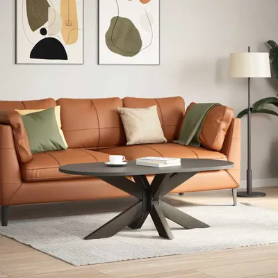 Immagine prodotto di Gamba per tavolino da caffè a forma di ragno nera 98x58x(42-43) cm in acciaio