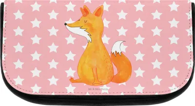 Produktbild von Mr. & Mrs. Panda Make-Up Tasche Einhorn Fuchs - Rot Pastell - Geschenk, Unicorn, schmink organizer, Kosmetiktasche, Unicorns, kleiner kulturbeutel, Füchse, Einhörner