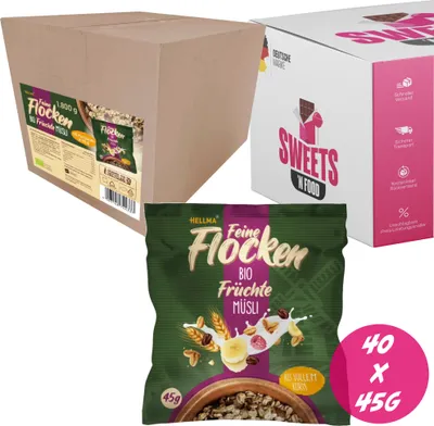 Zdjęcie produktu dla HELLMA 70104433 HELLMAFrüchte Müsli 40 x 45,0 g