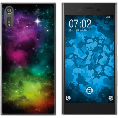 Produktbild von PhoneNatic Case kompatibel mit Sony Xperia XZs Silikon-Hülle Space Starfield M7