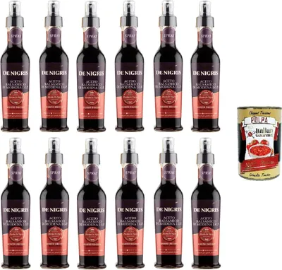 Produktbild von De Nigris Balsamico-Essig aus Modena I.G.P. Gusto Deciso Spray 12x250 ml+ Italian Gourmet polpa 400g