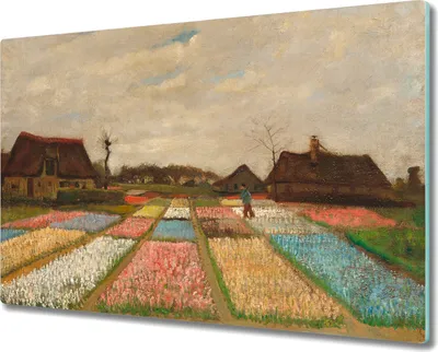Produktbild von Coloray Kochplattenabdeckung Herdabdeckplatte 80x52 cm Hackbrett Schneidebrett Küchenbrett - Van Gogh Birnenfelder