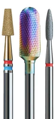 Produktbild von Rainbow-Set: 3 Fräser für die Vorbereitung der Nägel und das Entfernen von Nageldesigns