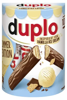 Zdjęcie produktu dla Lody waniliowe Ferrero Duplo – edycja letnia 2026, opakowanie 10 sztuk, 182 g
