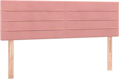 Obrázok produktu pre vidaXL Čelo postele ružové 144 x 5 x 78/88 cm, zamat