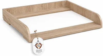 Productafbeelding van Kids aankleedopzetstuk 800 voor Ikea commode uit de serie Malm - Hemnes en Nordli - Universeel - Eiken