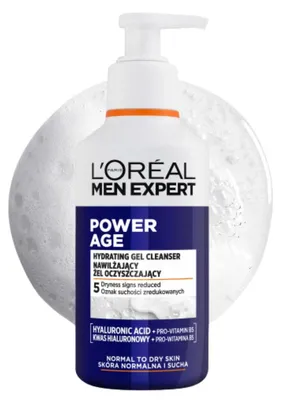 Obrázek produktu pro L'Oréal Men Expert Power Age, čisticí gel pro normální a suchou pleť, 260 ml