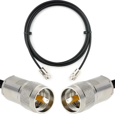 Obrázok produktu pre 2m koaxiálny kábel PL259 na PL259 UHF - Predlžovací kábel HF-240 (ekvivalent LMR 240) s nízkymi stratami odolný voči poveternostným vplyvom - PL anténny kábel pre rádio CB HAM rádio SWR antény rádioamatérske