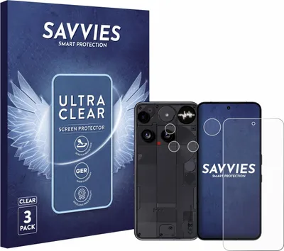 Produktbild von 6x Für Nothing Phone (3) (Display+Kamera) Schutzfolie Savvies Displayschutz Display Schutz Folie Klar Transparent