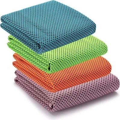Produktbild von Sporthandtuch 4 Stück kühlendes Handtuch, Kühltuch Kühlhandtuch, Mikrofaser Handtücher Schnelltrocknend Sporthandtuch Strandhandtuch Reisehandtuch für Fitness Gym Yoga and Outdoor Sports