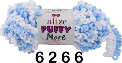 Produktbild von Alize Puffy More (150g/11,5m) 6266_weiß-blau