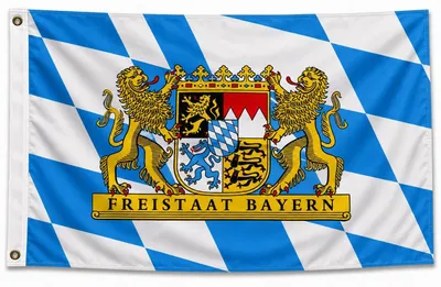 Produktbild von Flagge Bayern Löwe mit Spruch Freistaat 90 x 150 cm Fahne mit 2 Ösen 100g/m² Stoffgewicht