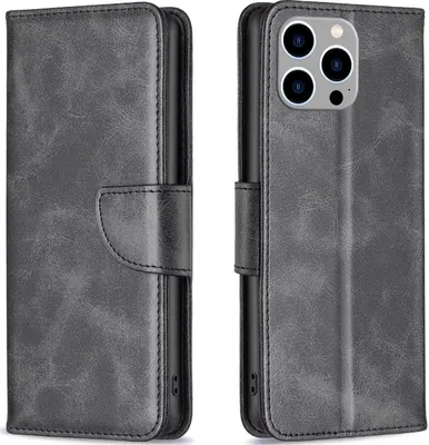 Produktbild von Mobigear Excellent iPhone 15 Pro Max Hülle Klapphülle Geldbörse - Schwarz