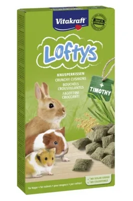 Productafbeelding van Vitakraft Loftys, snack, 100 g, geschikt voor: cavia, hamster, muis, konijn. Afmetingen: 98 mm, 33 mm, 187 mm