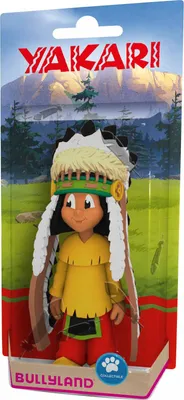Produktbild von Bullyland 43364 - Spielfigur Indianer Yakari mit abnehmbaren Federschmuck, ca. 10,9 cm, detailgetreu, ideal als kleines Geschenk für Kinder ab 3 Jahre