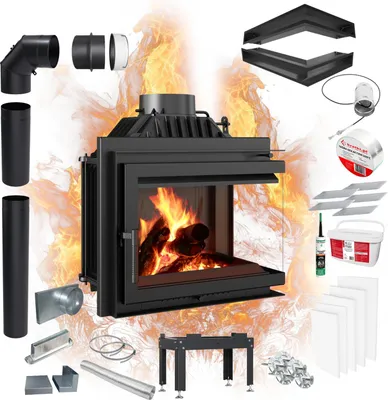 Produktbild von Rechter Kamineinsatz SIMPLE 8kW + Zubehör