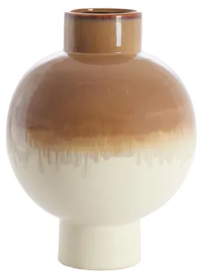 Zdjęcie produktu dla Wazon Light & Living ZELATA z ceramiki kremowy+taupe – Ø34x46 cm