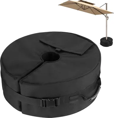 Image de Poids de sac de sable - Support de parasol universel pour l'extérieur - Peut être rempli jusqu'à 40 kg de sable