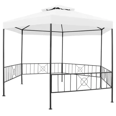 Zdjęcie produktu dla vidaXL Altana ogrodowa 323x275x265 cm biała 180 g/m²