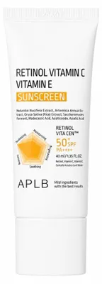 Imagen del producto de APLB - Retinol, Vitamina C, Vitamina E, Protector solar SPF50+, 40 ml
