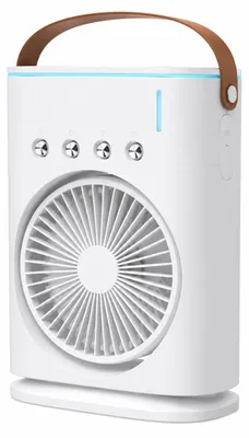 Productafbeelding van Draagbare tafelventilator, 8 watt, oplaadbaar met luchtbevochtiger
