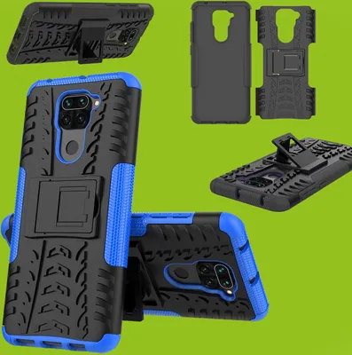 Immagine prodotto di Per Xiaomi Redmi Note 9 Hybrid 2 pezzi Outdoor Blu Custodia per cellulare Nuovo
