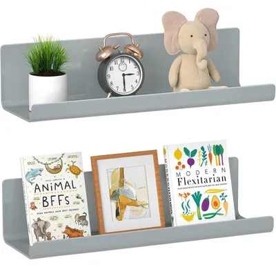 Produktbild von Schweberegale Set mit 2 Stück Kunststoff Grau 30x10x8 cm