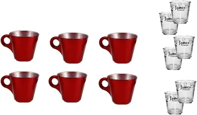 Produktbild von Espressotassen Tassen mit Henkel + 6 Wassergläser von James Premium