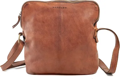 Produktbild von HAROLD'S Leder Umhängetasche Schultertasche Submarine Postbag Upend Cognac braun