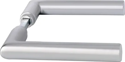 Produktbild von Drückerpaar L-Form Türklinke Türgriff mit Vierkantstift silber eloxiert