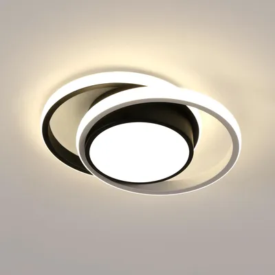 LED-Deckenleuchte rund 32W 3600lm schwarz Ø28cm 4500K