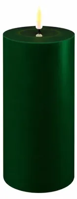 Immagine prodotto di Candela LED Deluxe Homeart con funzione timer verde scuro