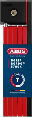 Produktbild von ABUS Bordo uGrip 5700K SH - Sicheres Faltschloss für Fahrräder in Rot