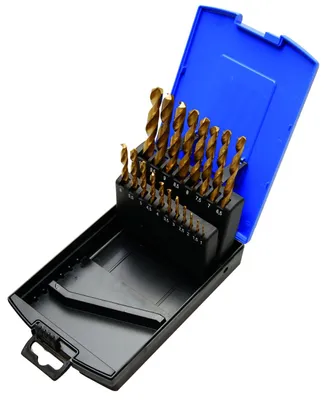 Produktbild von BGS 2013 Spiralbohrersatz, HSS, titan nitriert, 1-10 mm, 19-tlg.